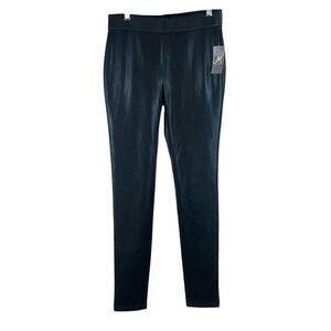 NEW JM Collection Very VIP Shiny Leggings Deep Black XS